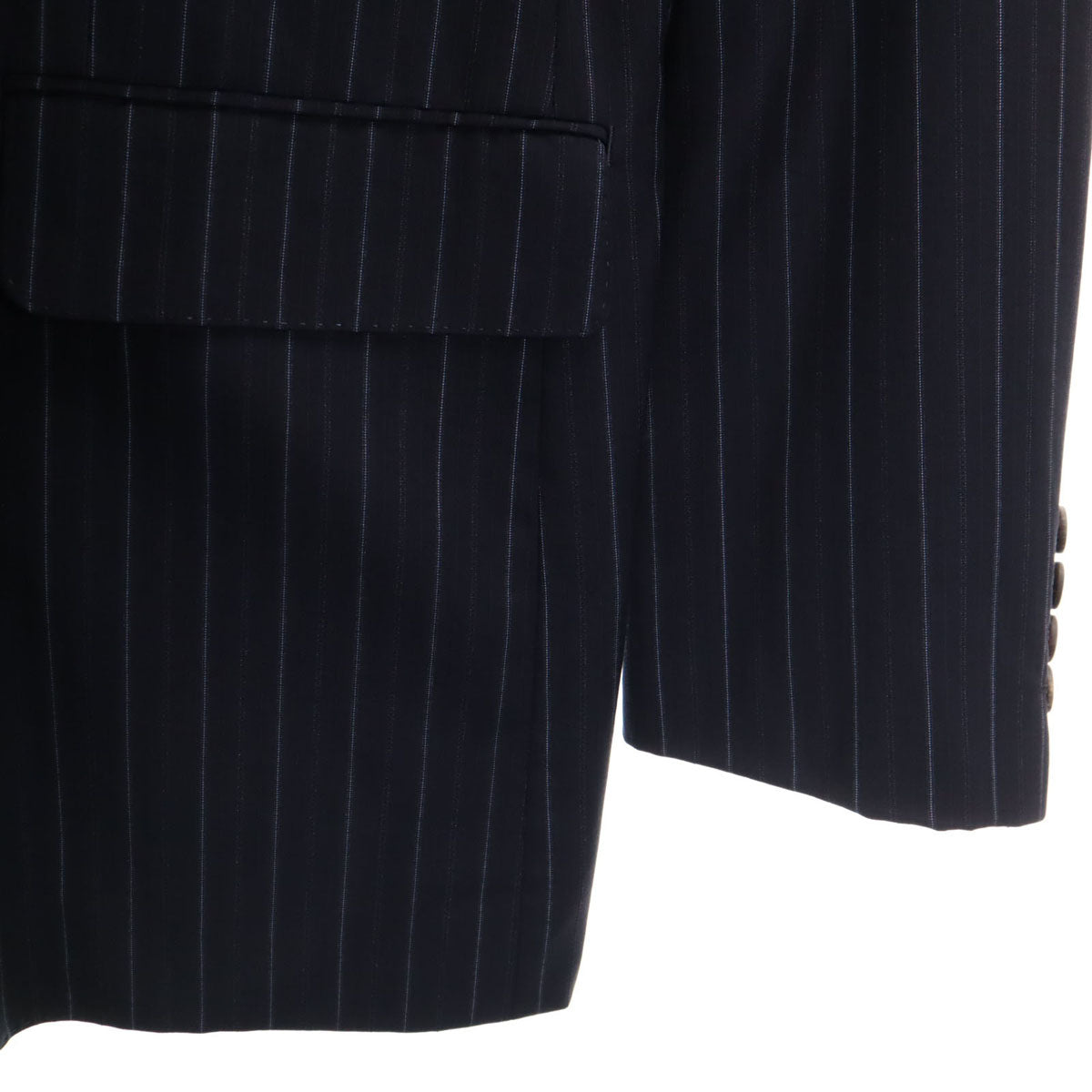 Paul Smith LONDON ポールスミスロンドン 日本製 ストライプ パンツスーツ 上下 セットアップ ネイビー系 メンズ