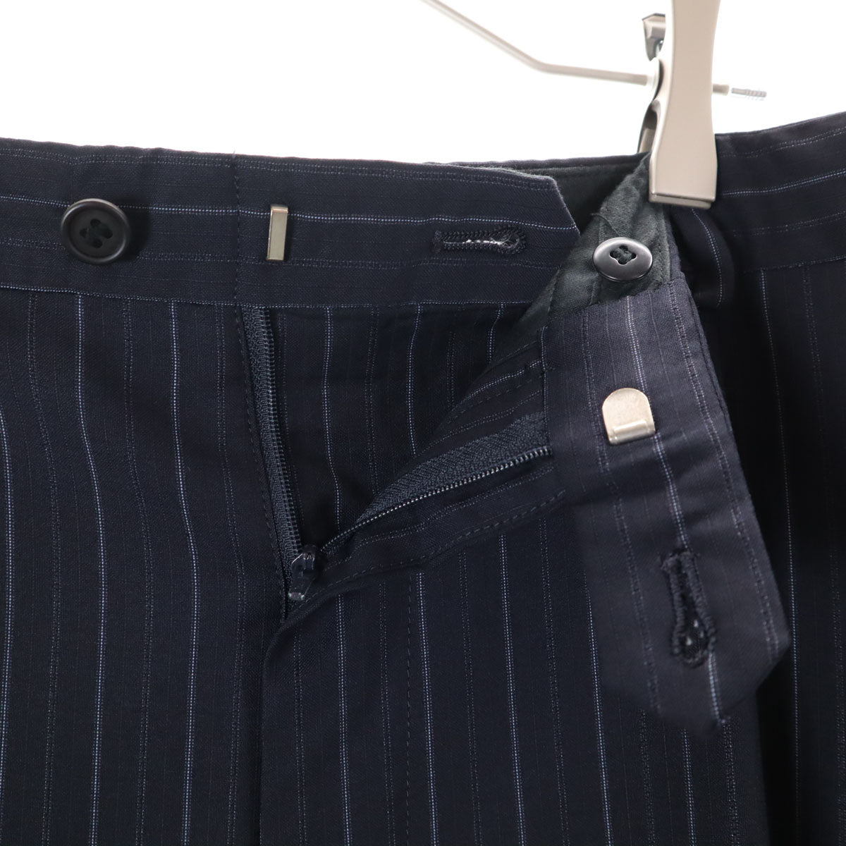 Paul Smith LONDON ポールスミスロンドン 日本製 ストライプ パンツスーツ 上下 セットアップ ネイビー系 メンズ