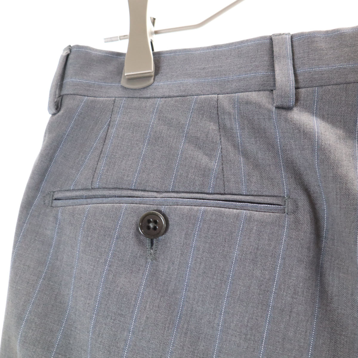 ARMANI COLLEZIONI アルマーニ コレツィオーニ ストライプ パンツスーツ 上下 セットアップ 44 グレー系 メンズ