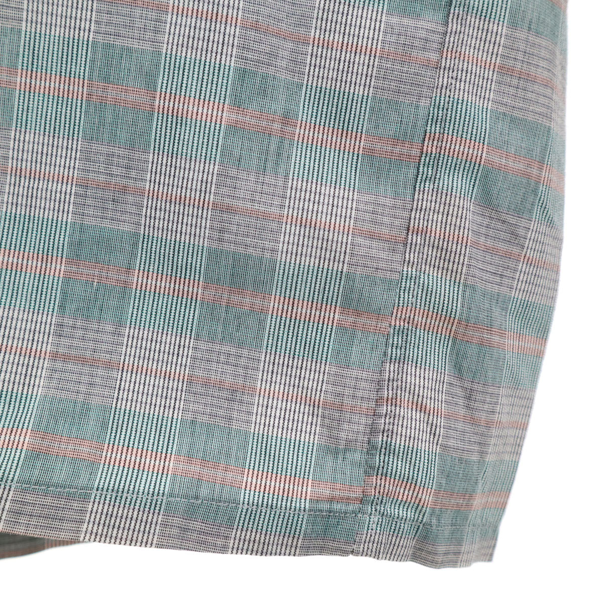 Christian Dior クリスチャンディオール 90s オールド チェック 長袖 オープンカラー シャツ グリーン系 メンズ