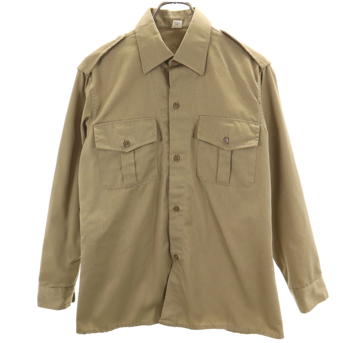 AQUATEX イギリス軍 長袖 ミリタリーシャツ ベージュ メンズ