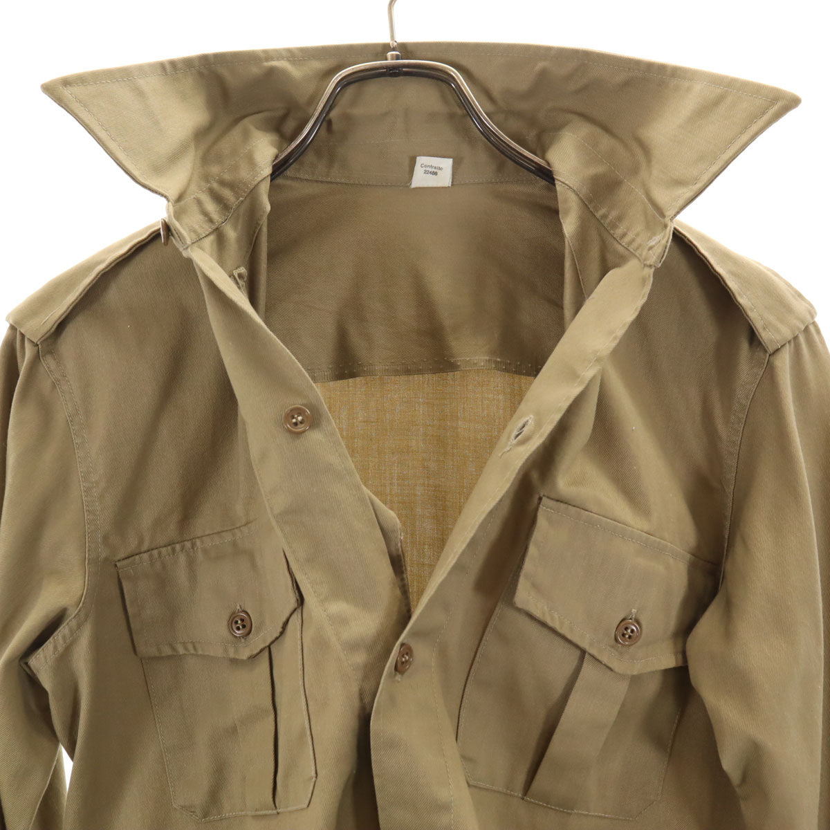 AQUATEX イギリス軍 長袖 ミリタリーシャツ ベージュ メンズ