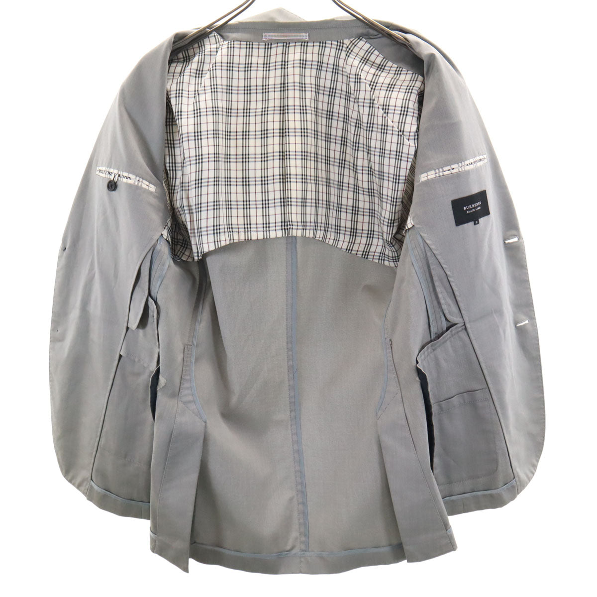 BURBERRY BLACK LABEL バーバリーブラックレーベル テーラードジャケット M グレー 三陽商会 メンズ