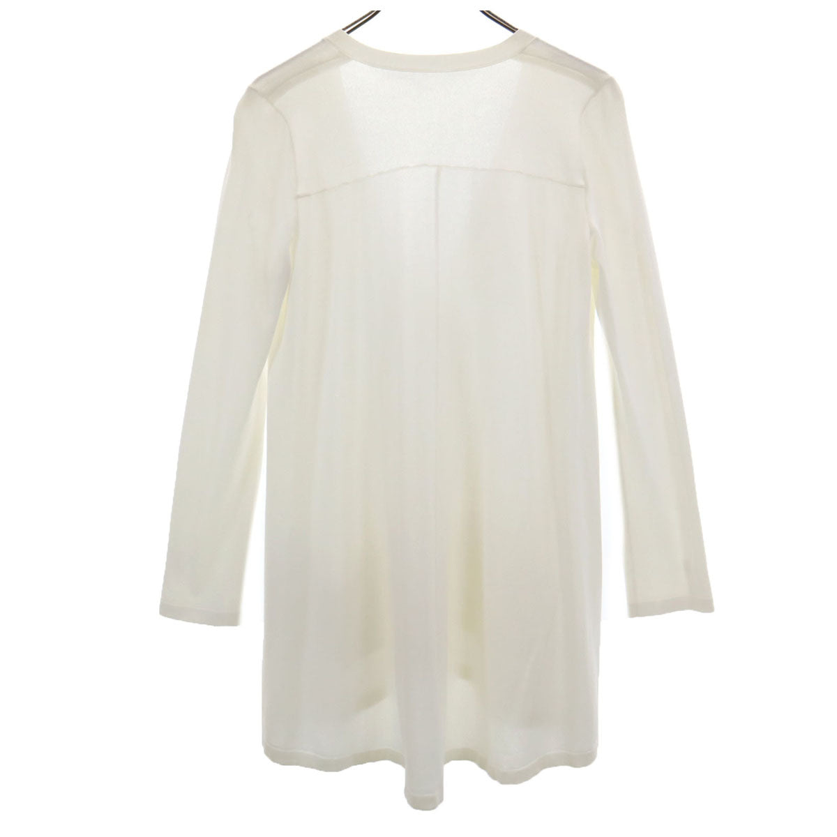 FOXEY フォクシー 日本製 長袖 Vネック ニットカーディガン 40 ホワイト レディース