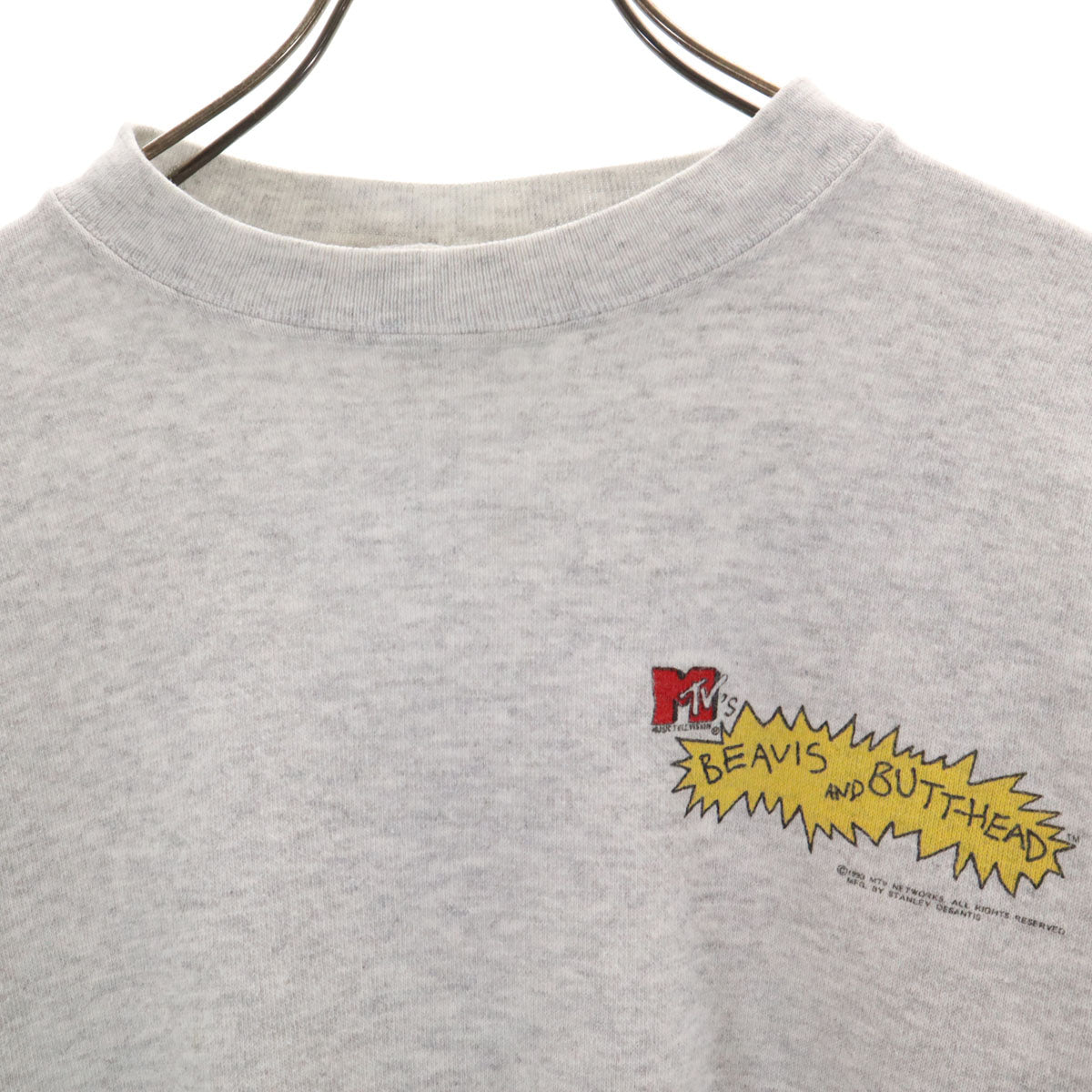 TULTEX タルテックス 90s オールド バックプリント ビーバス&バットヘッド 長袖 スウェット トレーナー L グレー MTV アメキャラ 裏起毛 メンズ