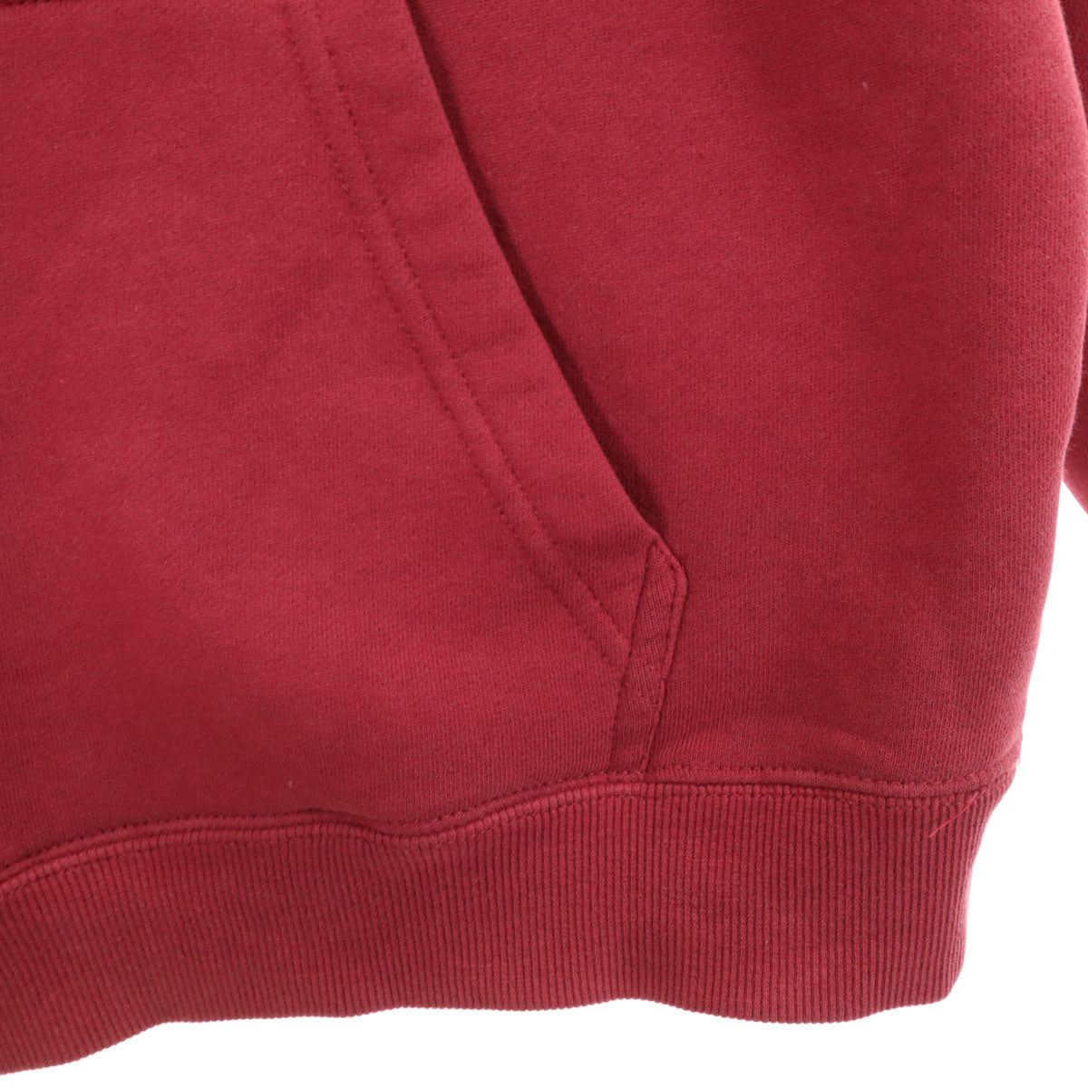 STUSSY ステューシー バックロゴ 長袖 スウェットパーカー M レッド系 裏起毛 メンズ