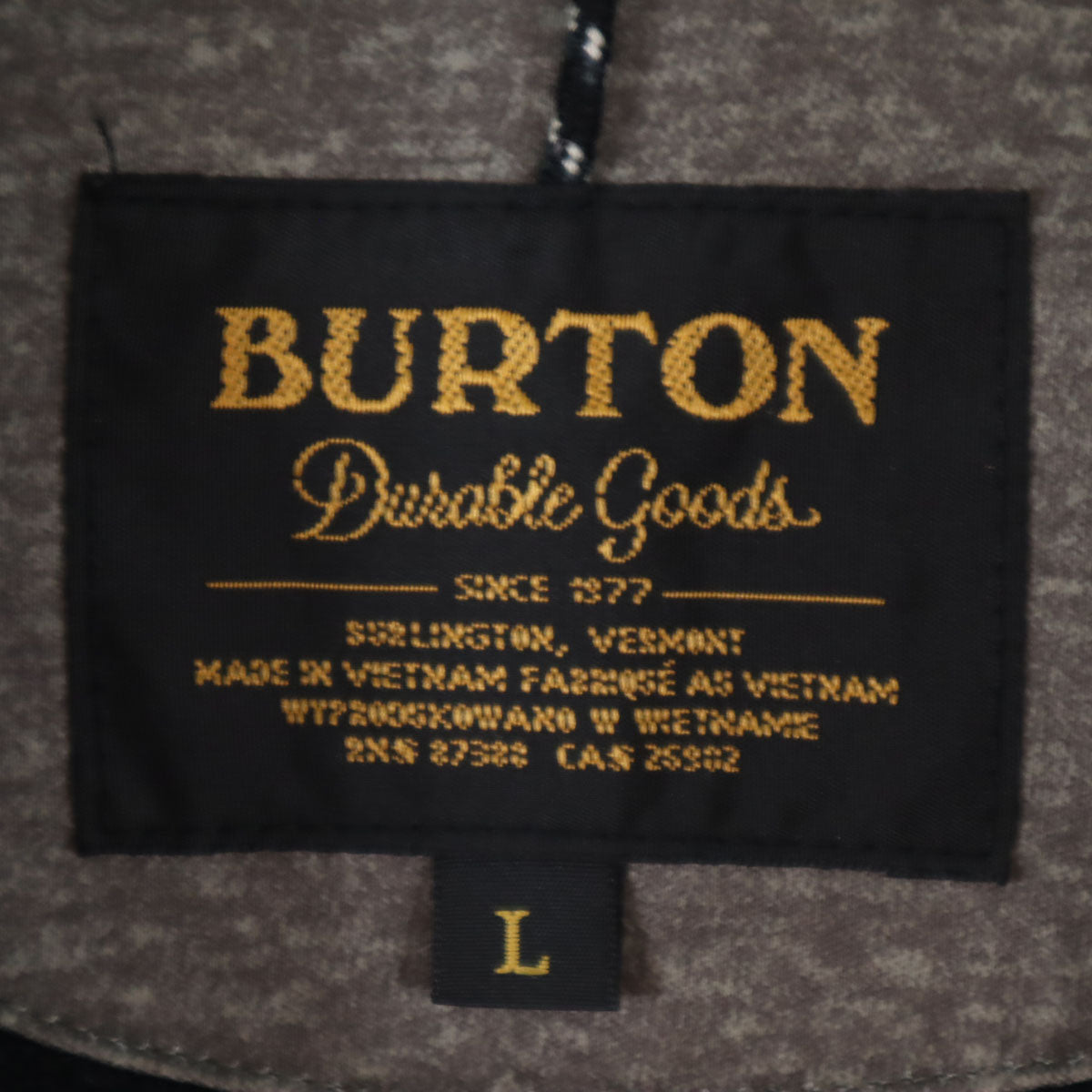 BURTON バートン 長袖 パーカー L グレーブラウン系 裏フリース メンズ