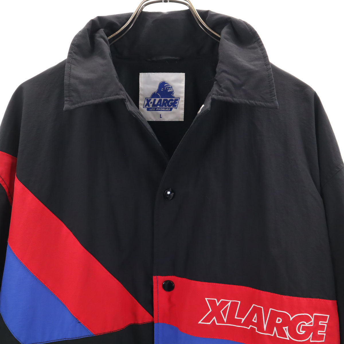 XLARGE エクストララージ コーチジャケット L ブラック 裏トリコット メンズ
