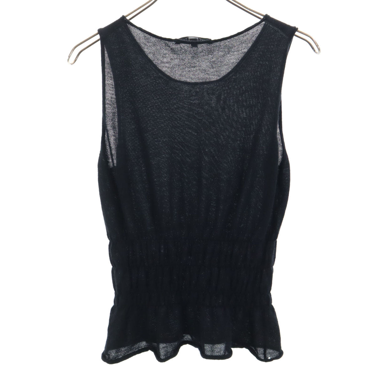 GUCCI グッチ カシミア ノースリーブ ニット M ブラック レディース