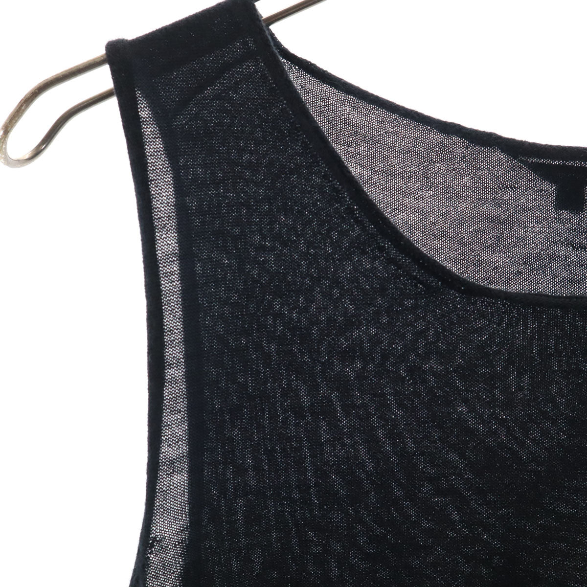 GUCCI グッチ カシミア ノースリーブ ニット M ブラック レディース