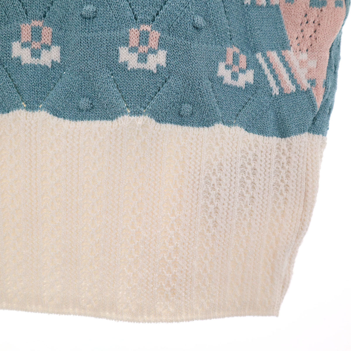 Mame Kurogouchi マメ クロゴウチ 日本製 半袖 ニット 1 ホワイト系 レディース