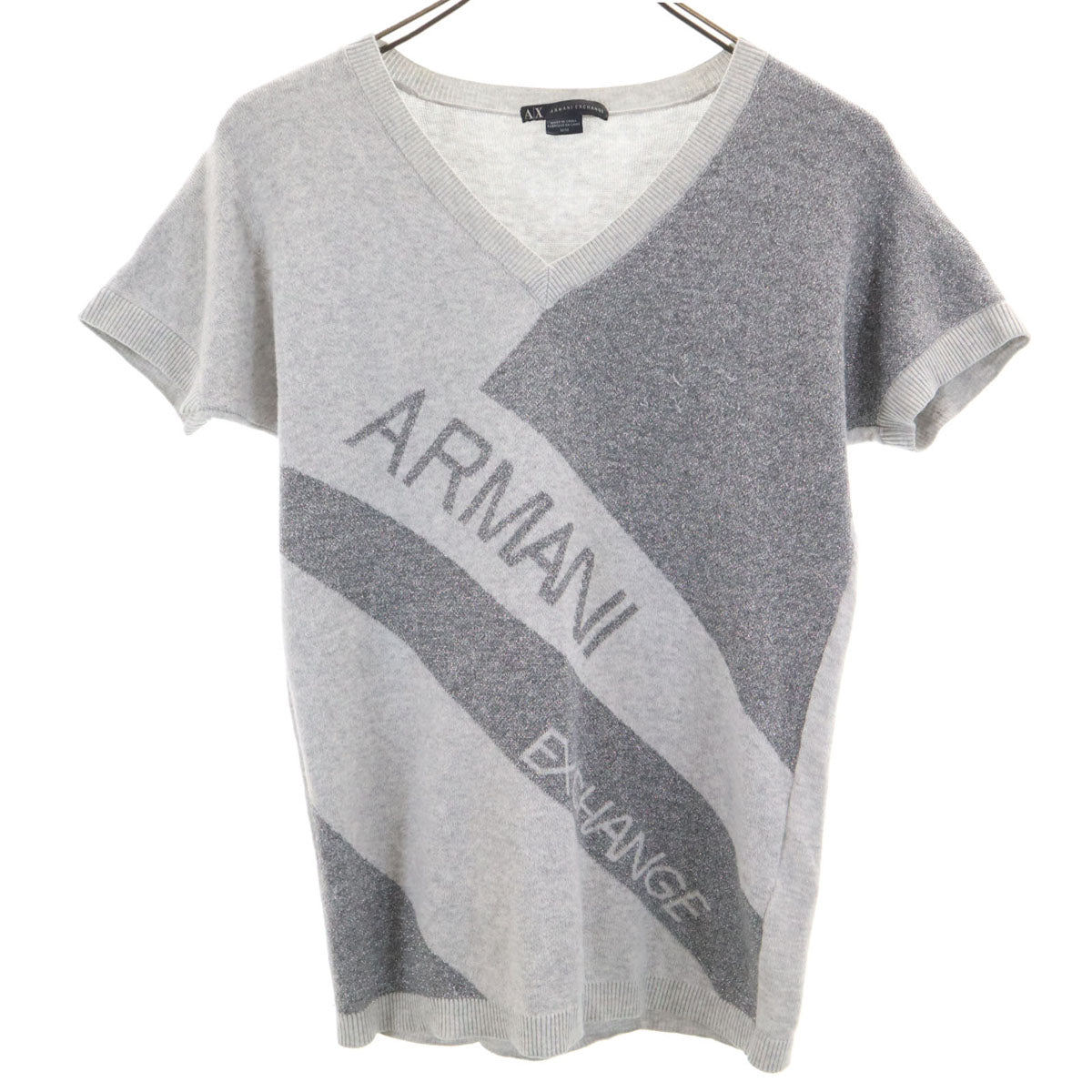 ARMANI EXCHANGE アルマーニエクスチェンジ 半袖 ニット M グレー系 レディース