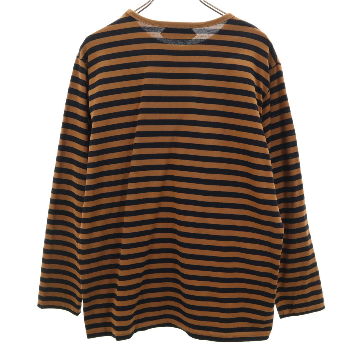 AUBERGE オーベルジュ Brilla per il gusto ブリッラ ペル イル グースト 別注 日本製 ボーダー柄 長袖 Tシャツ 44 ブラウン ロンT メンズ