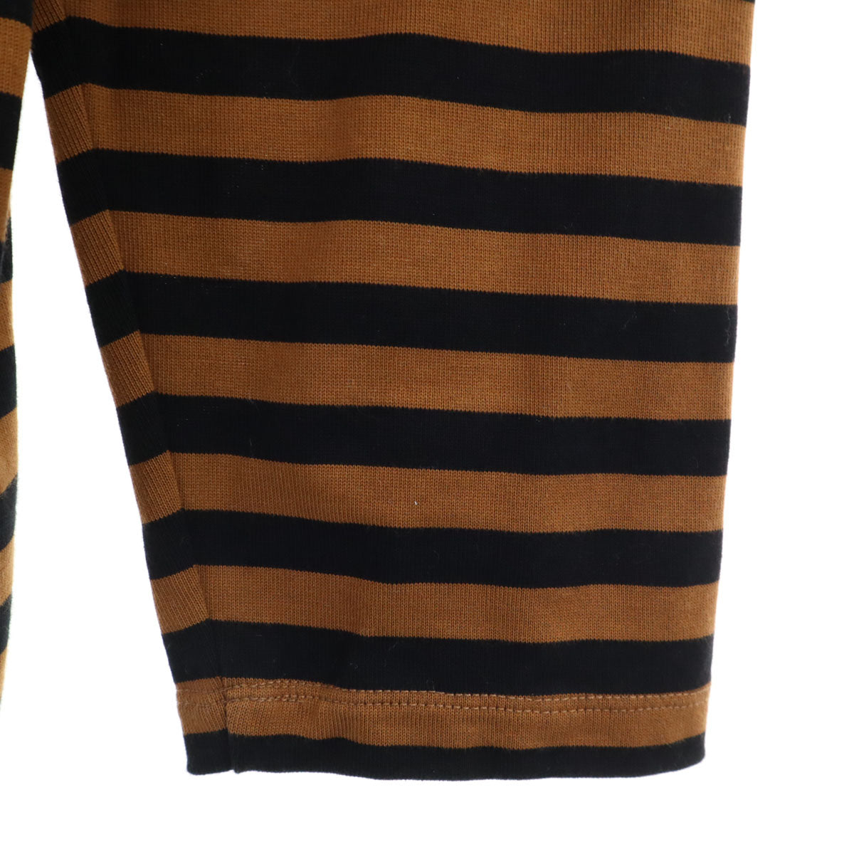 AUBERGE オーベルジュ Brilla per il gusto ブリッラ ペル イル グースト 別注 日本製 ボーダー柄 長袖 Tシャツ 44 ブラウン ロンT メンズ