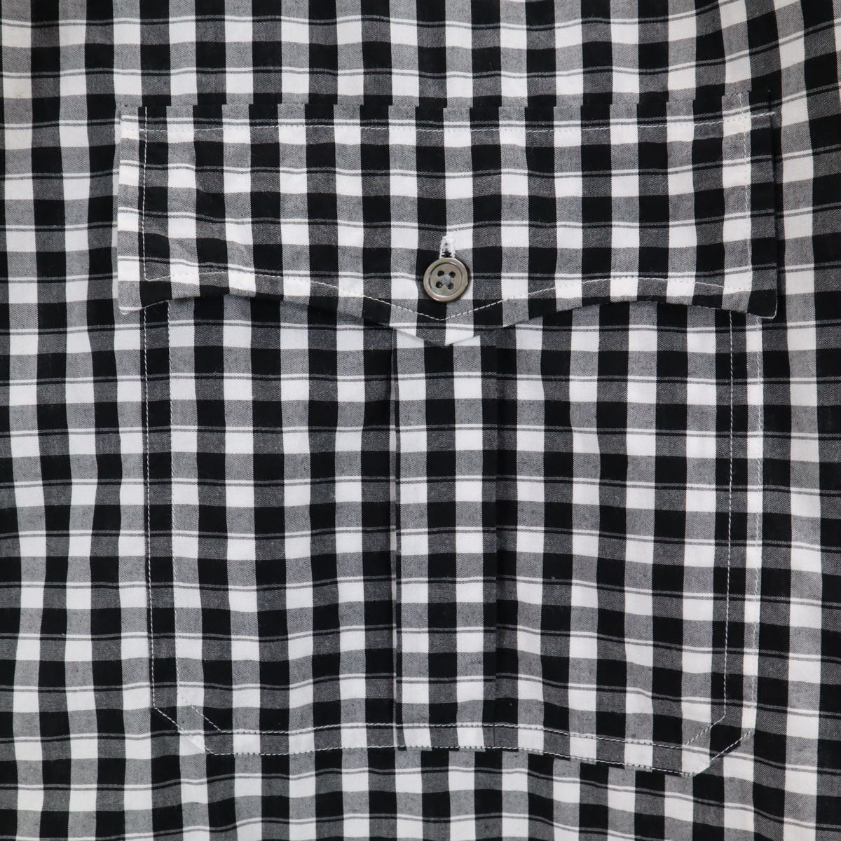 PORTER CLASSIC ポータークラシック 日本製 ギンガムチェック 長袖 ROLL UP シャツ L ブラック メンズ