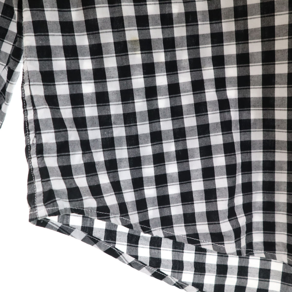 PORTER CLASSIC ポータークラシック 日本製 ギンガムチェック 長袖 ROLL UP シャツ L ブラック メンズ