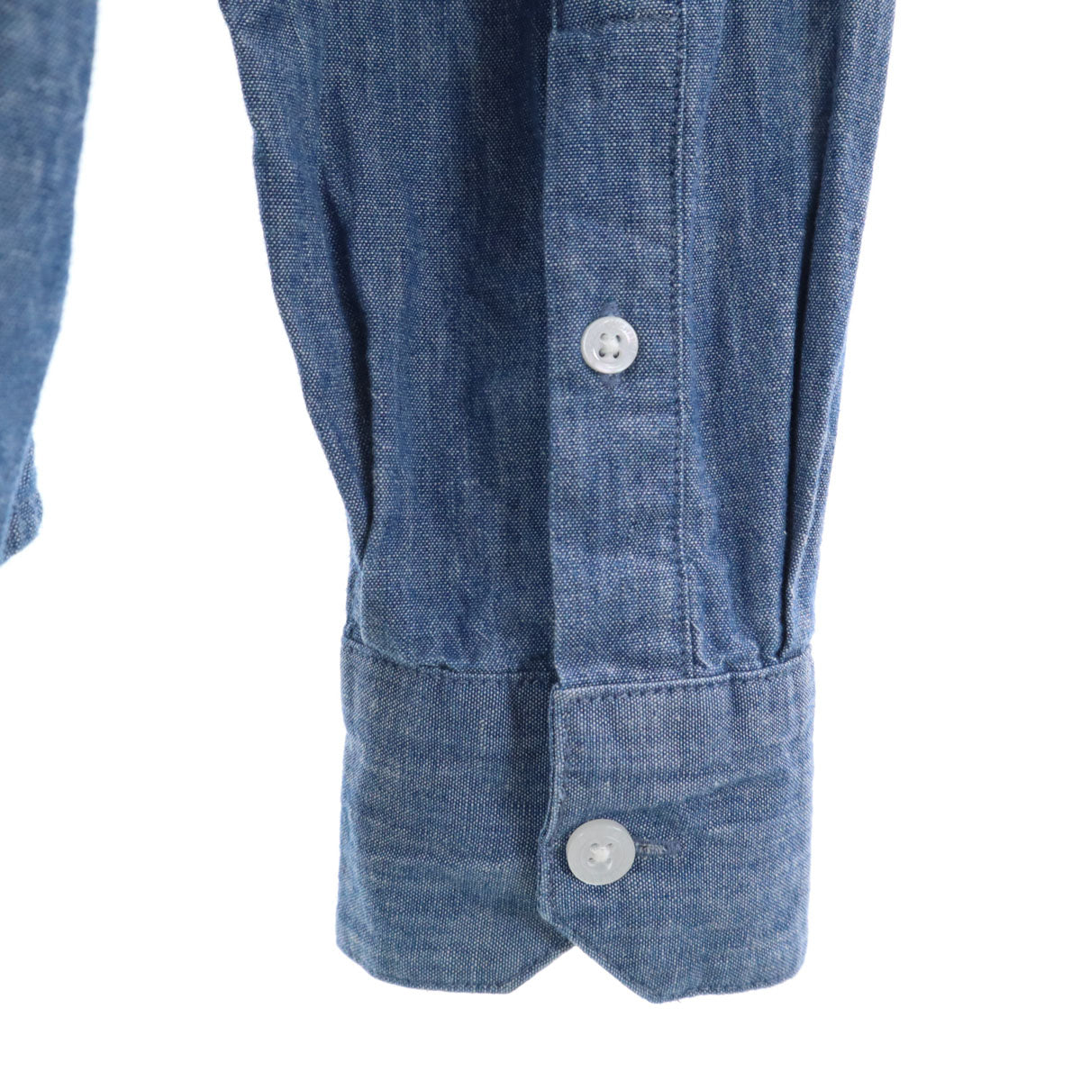 ARMANI EXCHANGE アルマーニエクスチェンジ 長袖 シャンブレーシャツ XS 青紺 メンズ