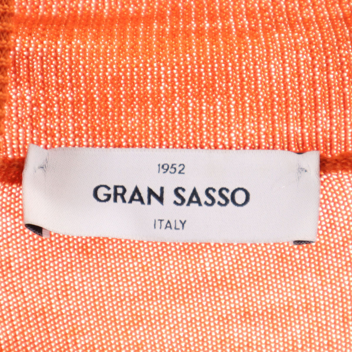Gran Sasso グランサッソ イタリア製 長袖 タートルネック セーター 46 オレンジ ニット メンズ