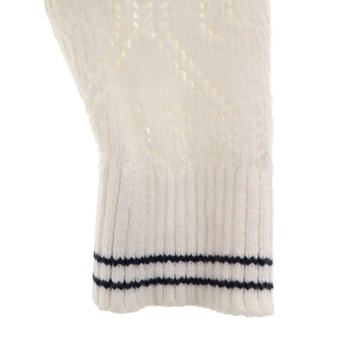 COACH コーチ 長袖 Vネック ニット S オフホワイト レディース