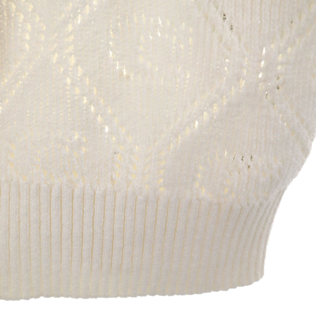 COACH コーチ 長袖 Vネック ニット S オフホワイト レディース