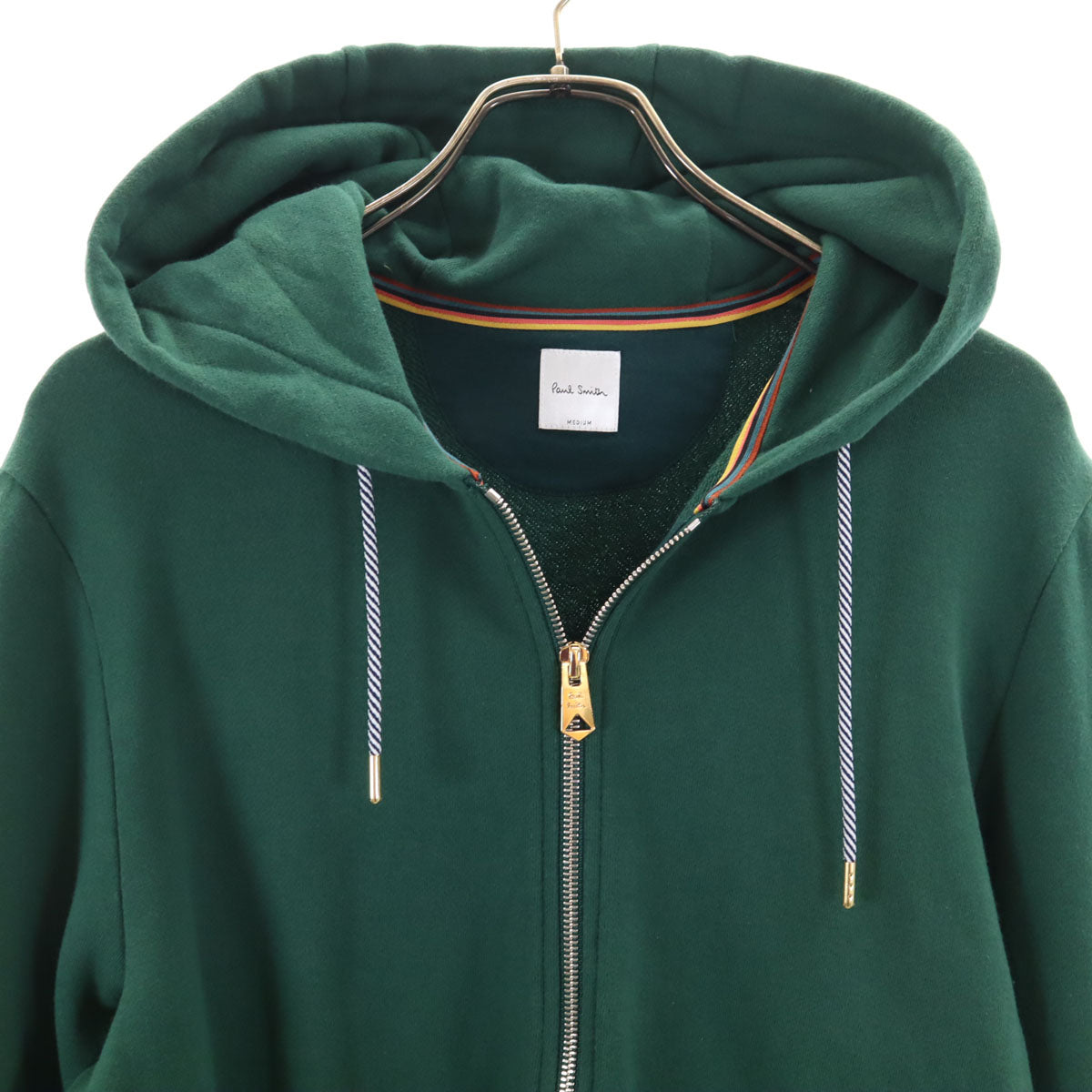 Paul Smith ポールスミス 日本製 長袖 スウェット ジップパーカー M 深緑 メンズ