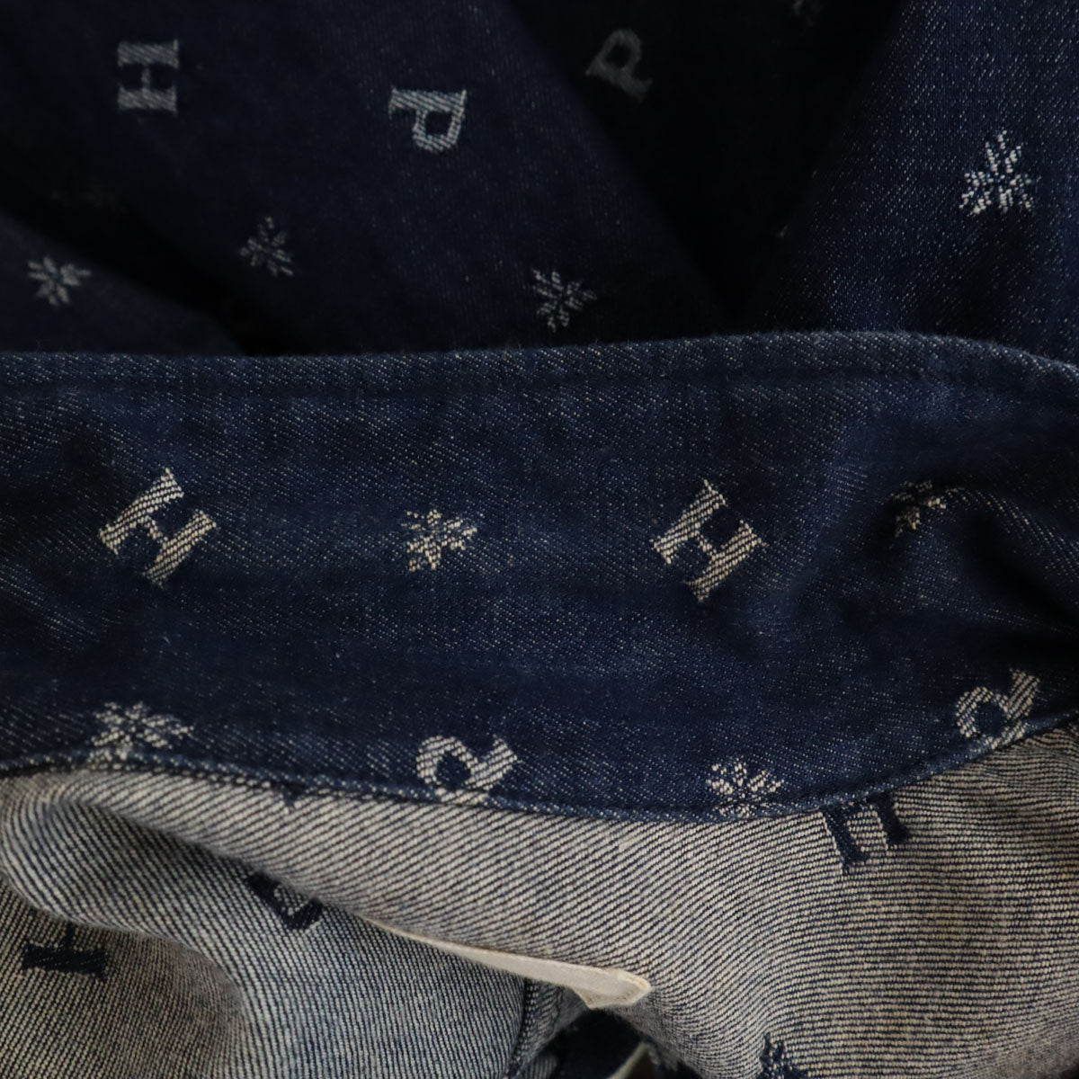 PINK HOUSE ピンクハウス 総柄 デニムジャケット M インディゴ ジージャン トラッカー レディース