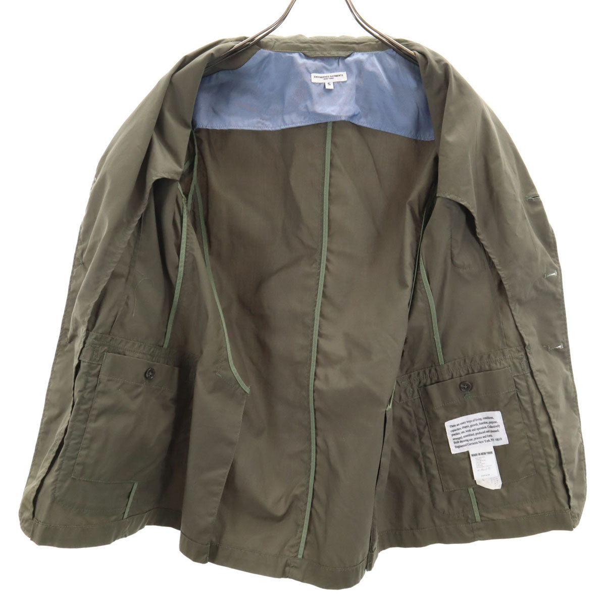 Engineered Garments エンジニアードガーメンツ USA製 ドライバーズ ジャケット S オリーブ系 メンズ