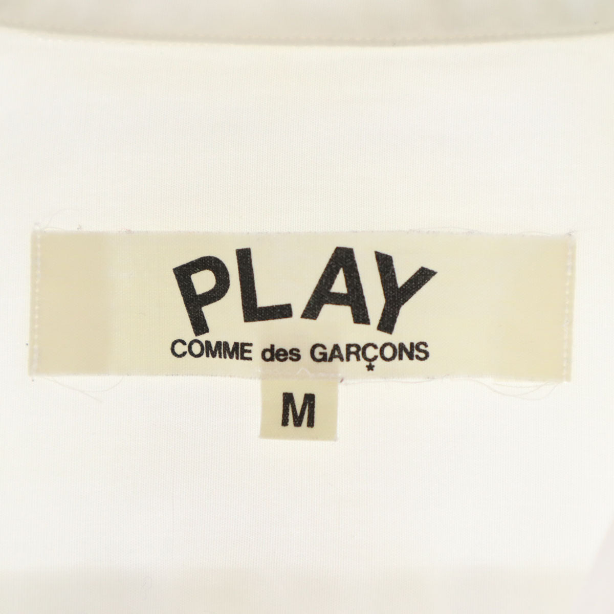PLAY COMME des GARCONS プレイコムデギャルソン 日本製 長袖 シャツ M ホワイト レディース