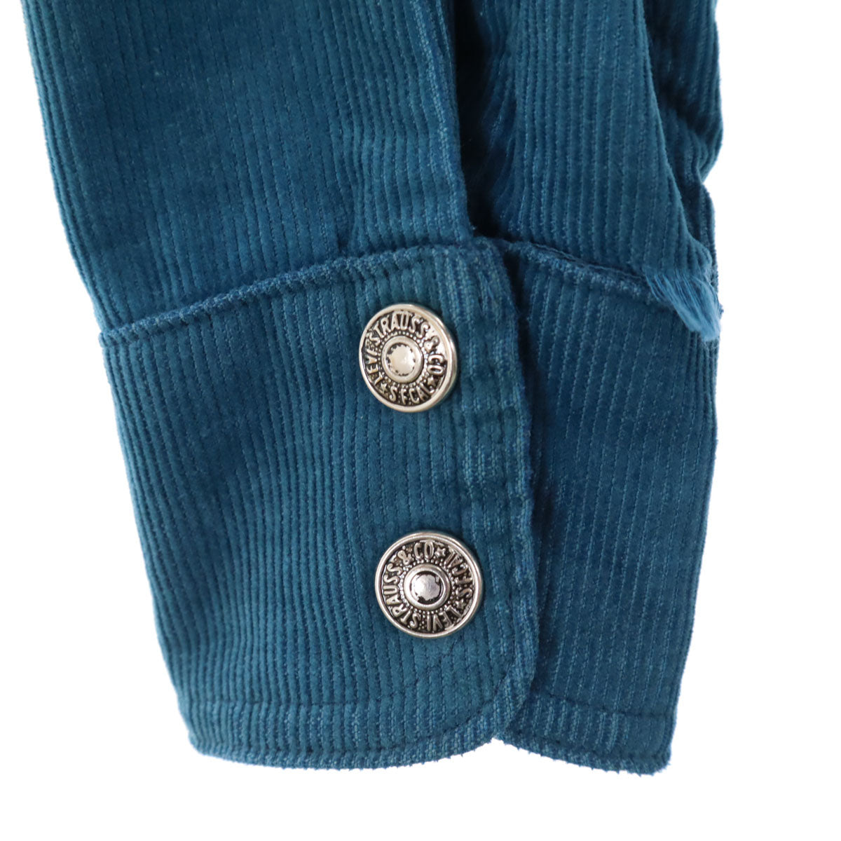 Levi's リーバイス 70s 80s ヴィンテージ 長袖 コーデュロイシャツ 青紺 レディース