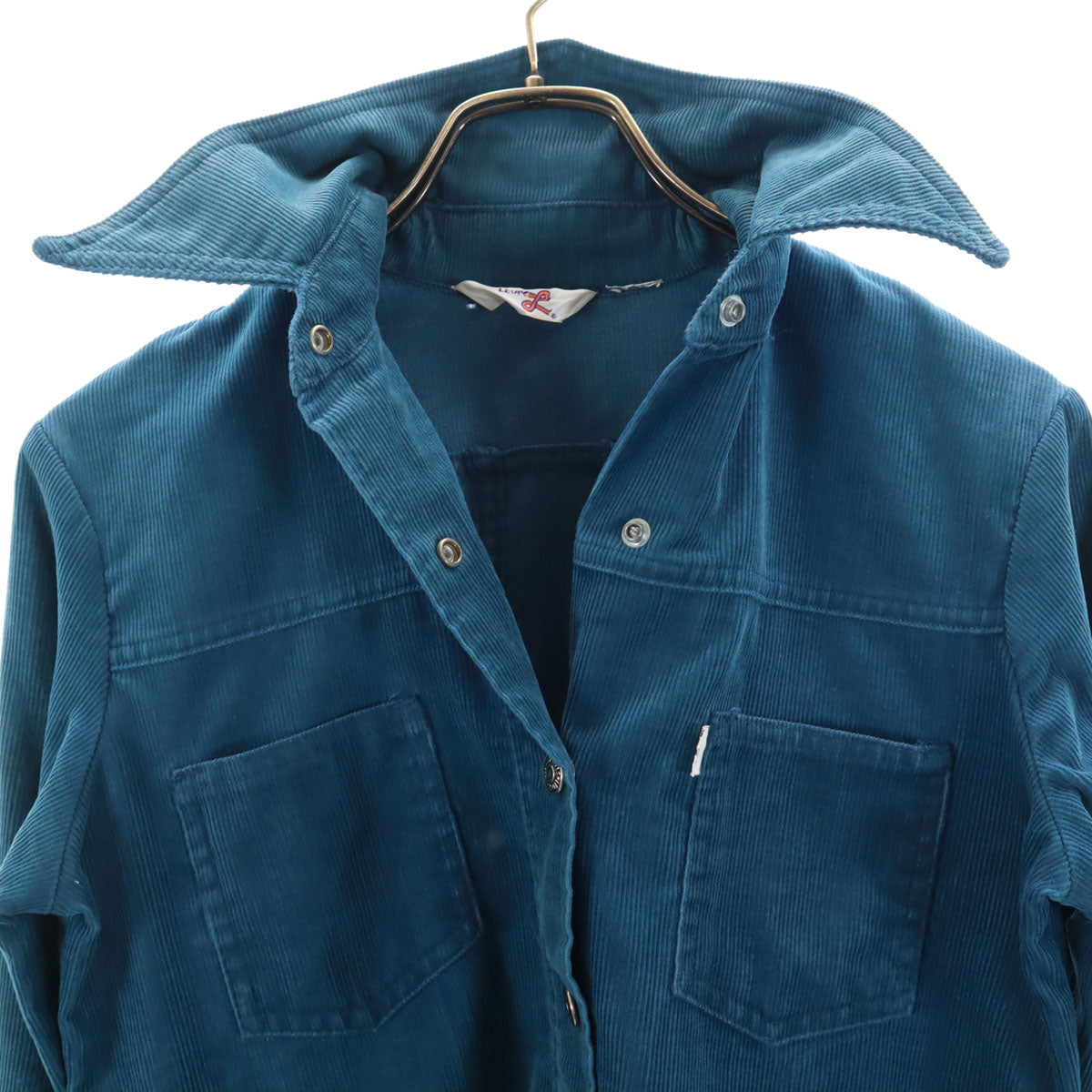 Levi's リーバイス 70s 80s ヴィンテージ 長袖 コーデュロイシャツ 青紺 レディース