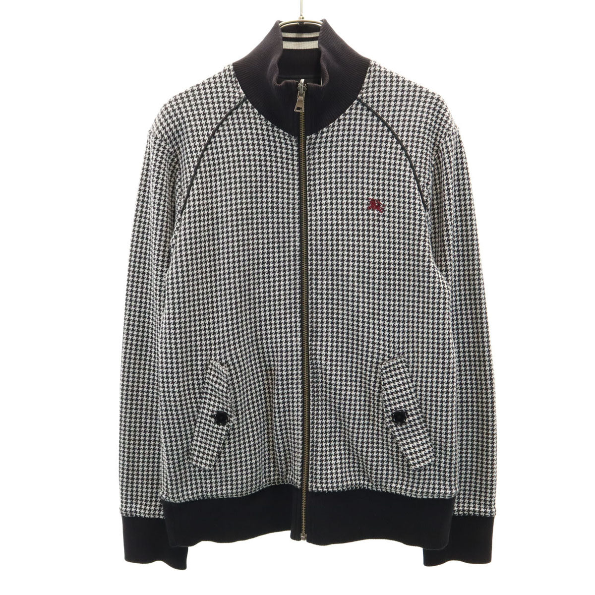 BURBERRY BLACK LABEL バーバリーブラックレーベル ハウンドトゥース柄 リバーシブル ジャケット 2 ブラック 三陽商会 千鳥格子 メンズ