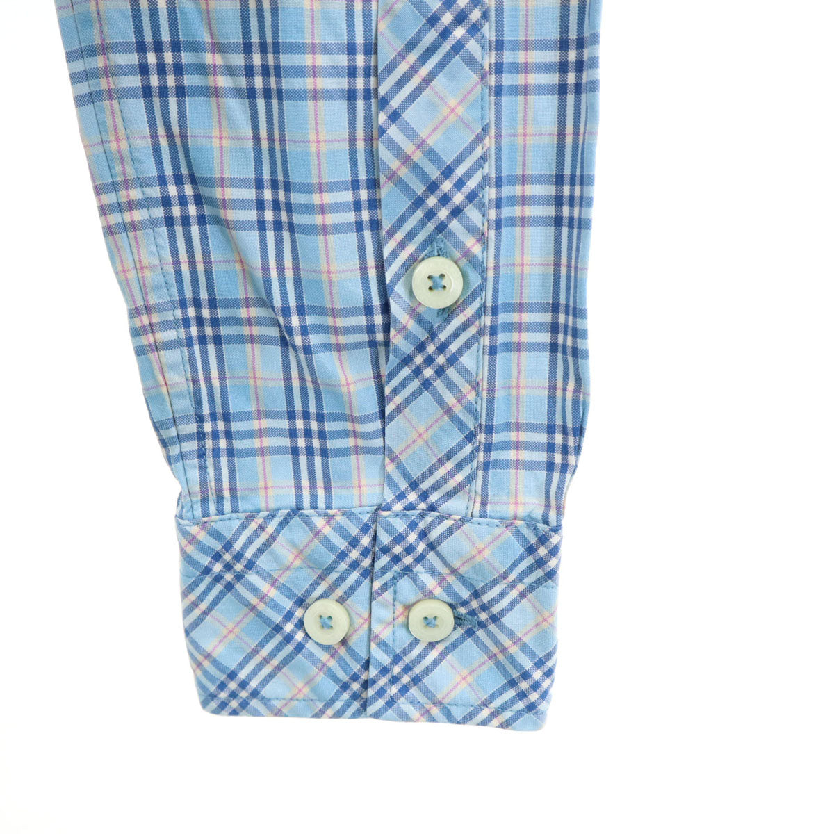 BURBERRY BLACK LABEL バーバリーブラックレーベル チェック柄 長袖 シャツ 1 ブルー 三陽商会 レディース