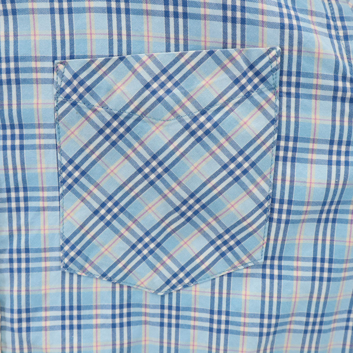 BURBERRY BLACK LABEL バーバリーブラックレーベル チェック柄 長袖 シャツ 1 ブルー 三陽商会 レディース