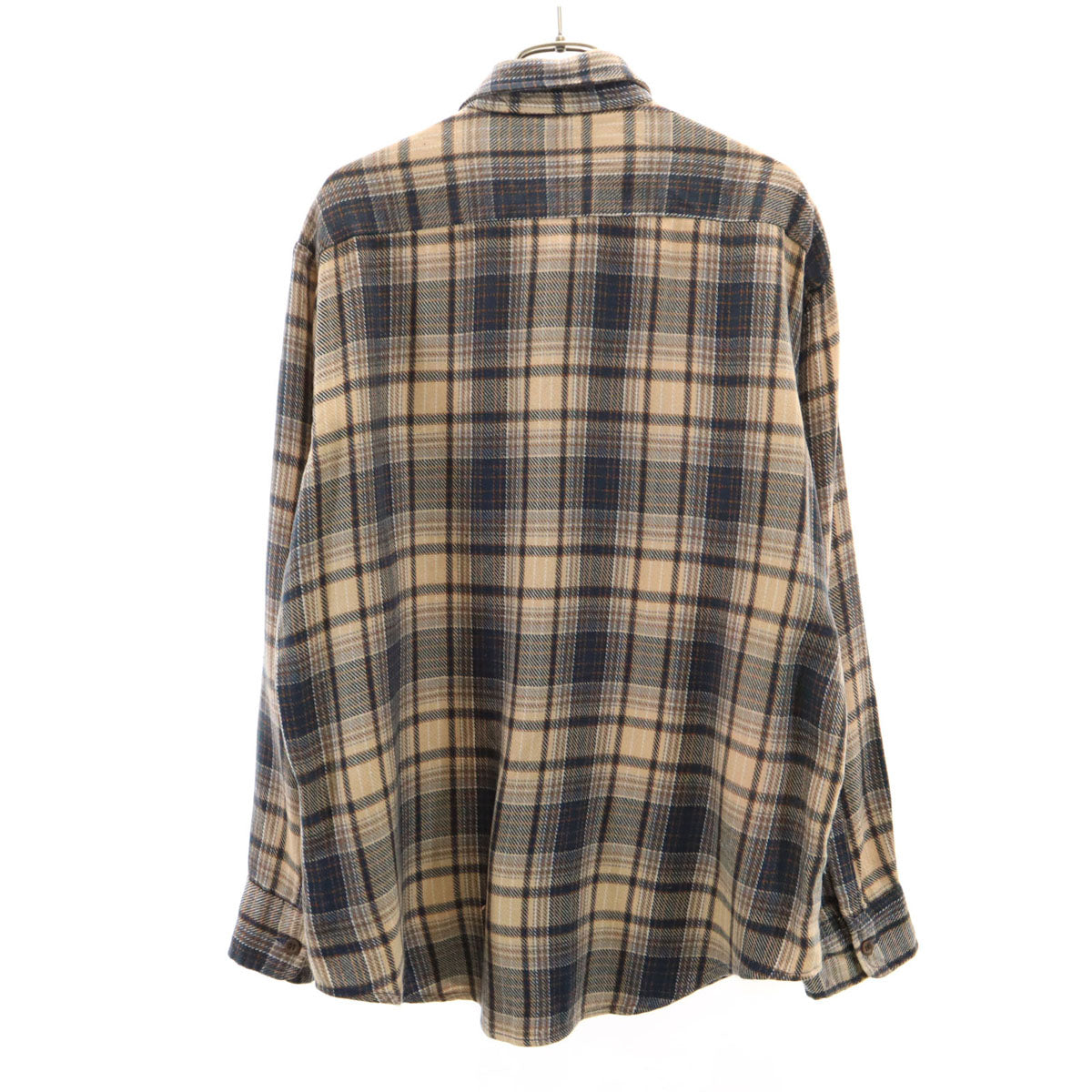 The Men's Shop ザ メンズショップ 80s ヴィンテージ チェック柄 長袖 シャツ L ベージュ JC Penney メンズ