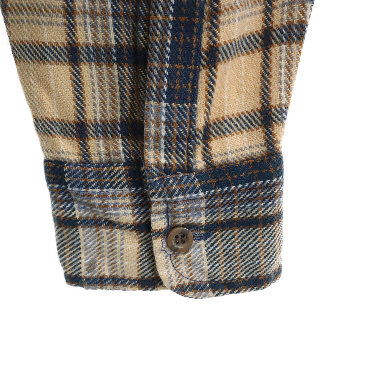 The Men's Shop ザ メンズショップ 80s ヴィンテージ チェック柄 長袖 シャツ L ベージュ JC Penney メンズ