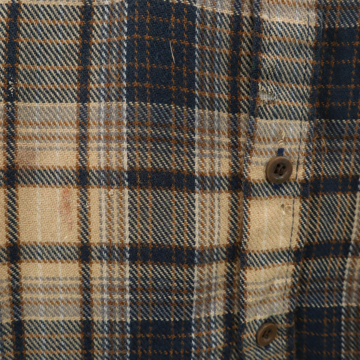 The Men's Shop ザ メンズショップ 80s ヴィンテージ チェック柄 長袖 シャツ L ベージュ JC Penney メンズ