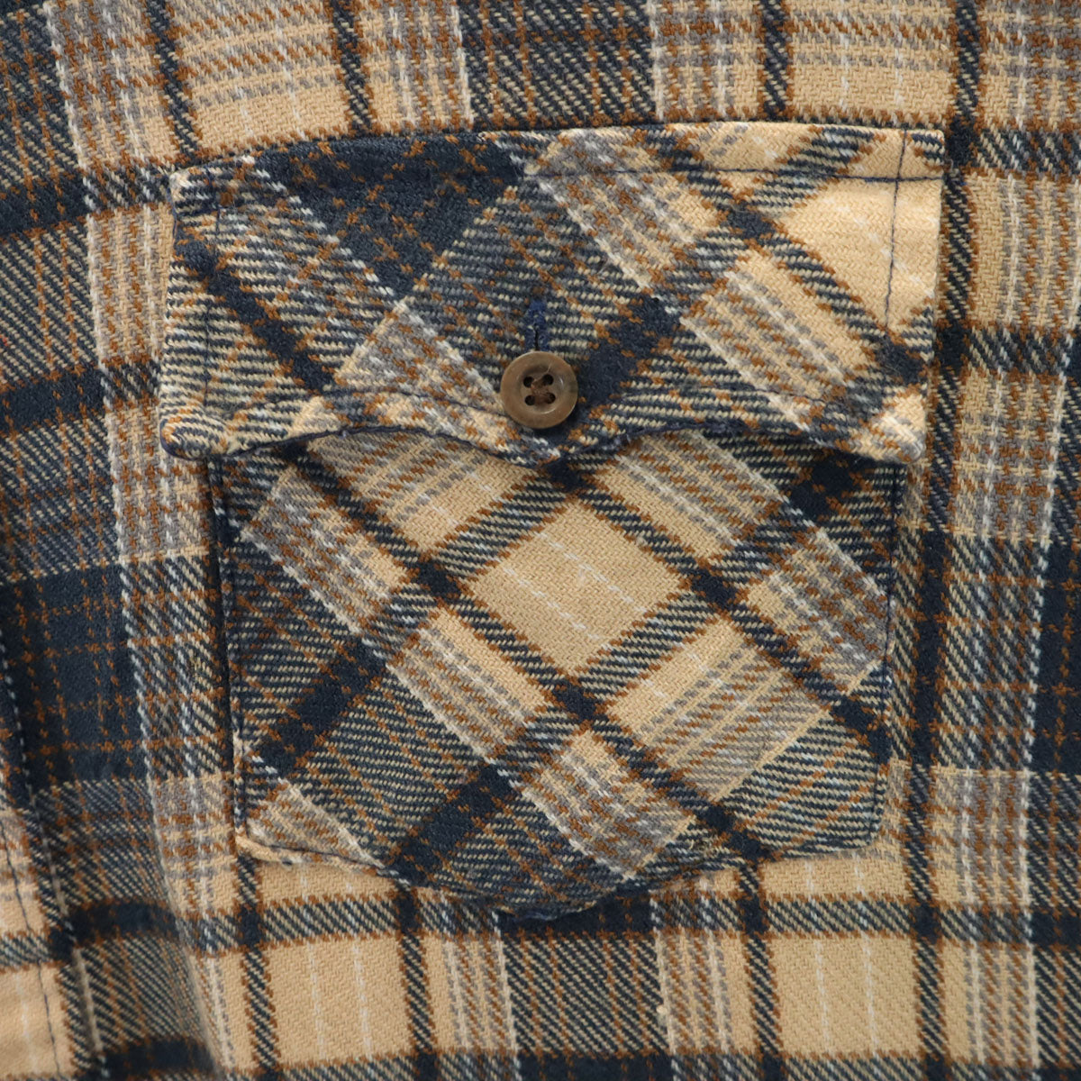 The Men's Shop ザ メンズショップ 80s ヴィンテージ チェック柄 長袖 シャツ L ベージュ JC Penney メンズ