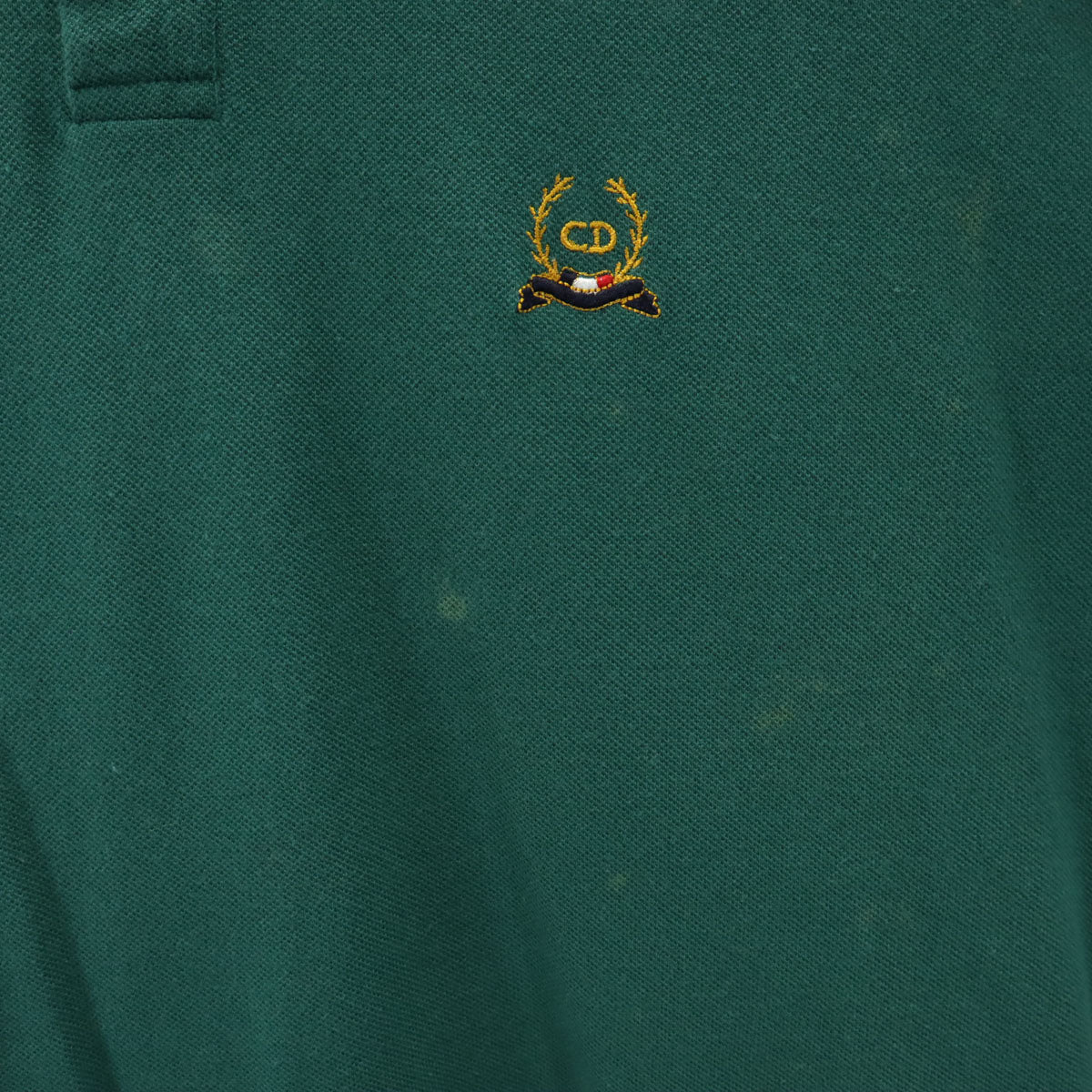Christian Dior MONSIEUR クリスチャンディオール ムッシュ 90s イタリア製 オールド 長袖 ポロシャツ L グリーン メンズ