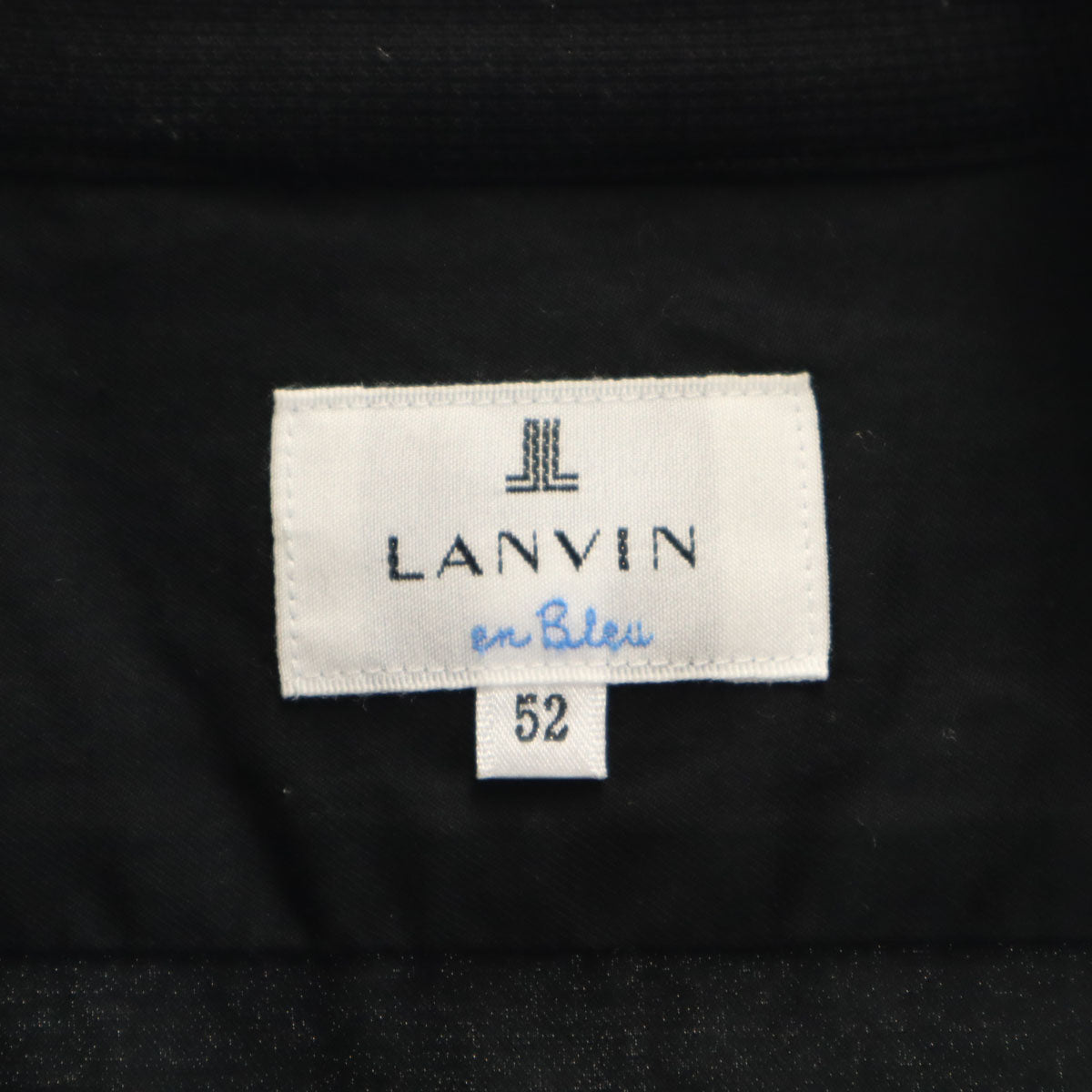 LANVIN en Bleu ランバンオンブルー 日本製 ジップジャケット 52 ブラック レディース