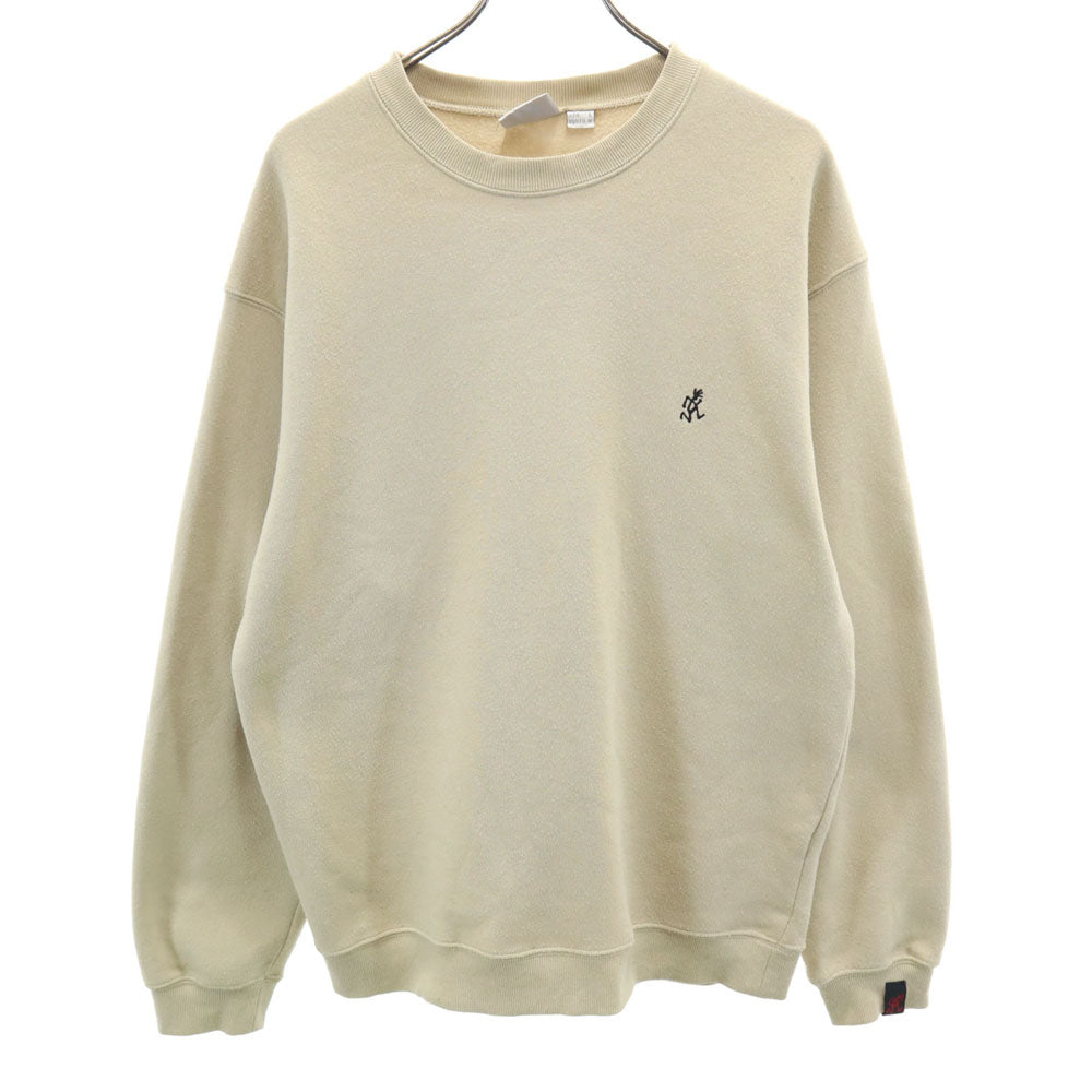 Gramicci グラミチ 長袖 スウェット トレーナー L ベージュ 裏起毛 メンズ