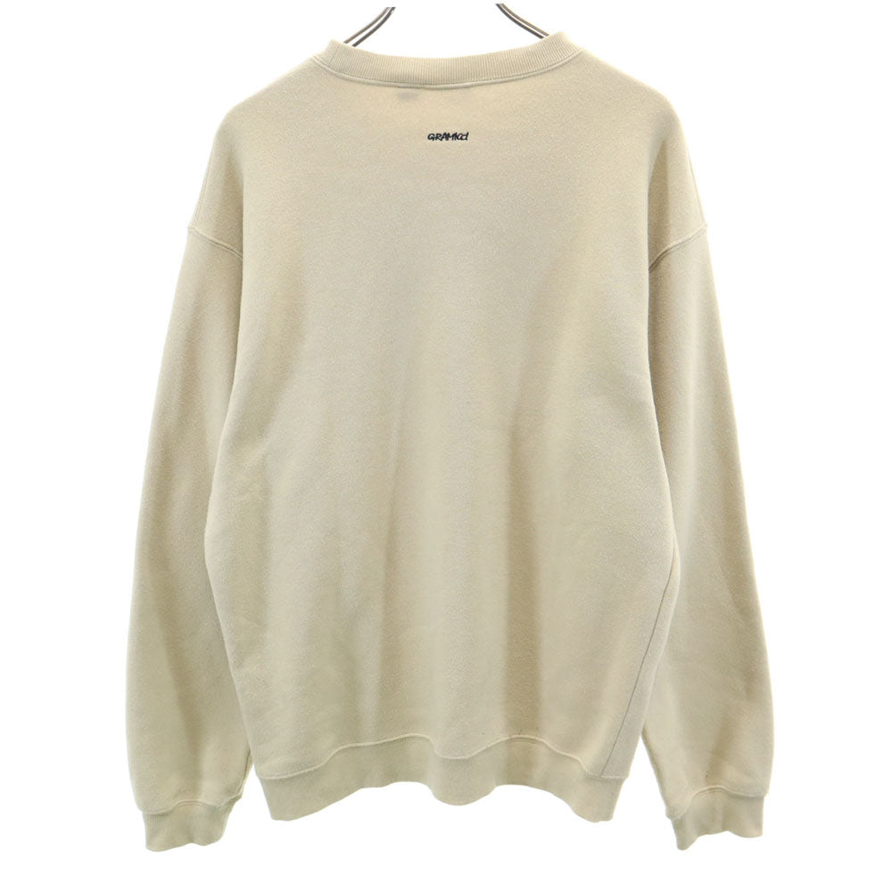 Gramicci グラミチ 長袖 スウェット トレーナー L ベージュ 裏起毛 メンズ