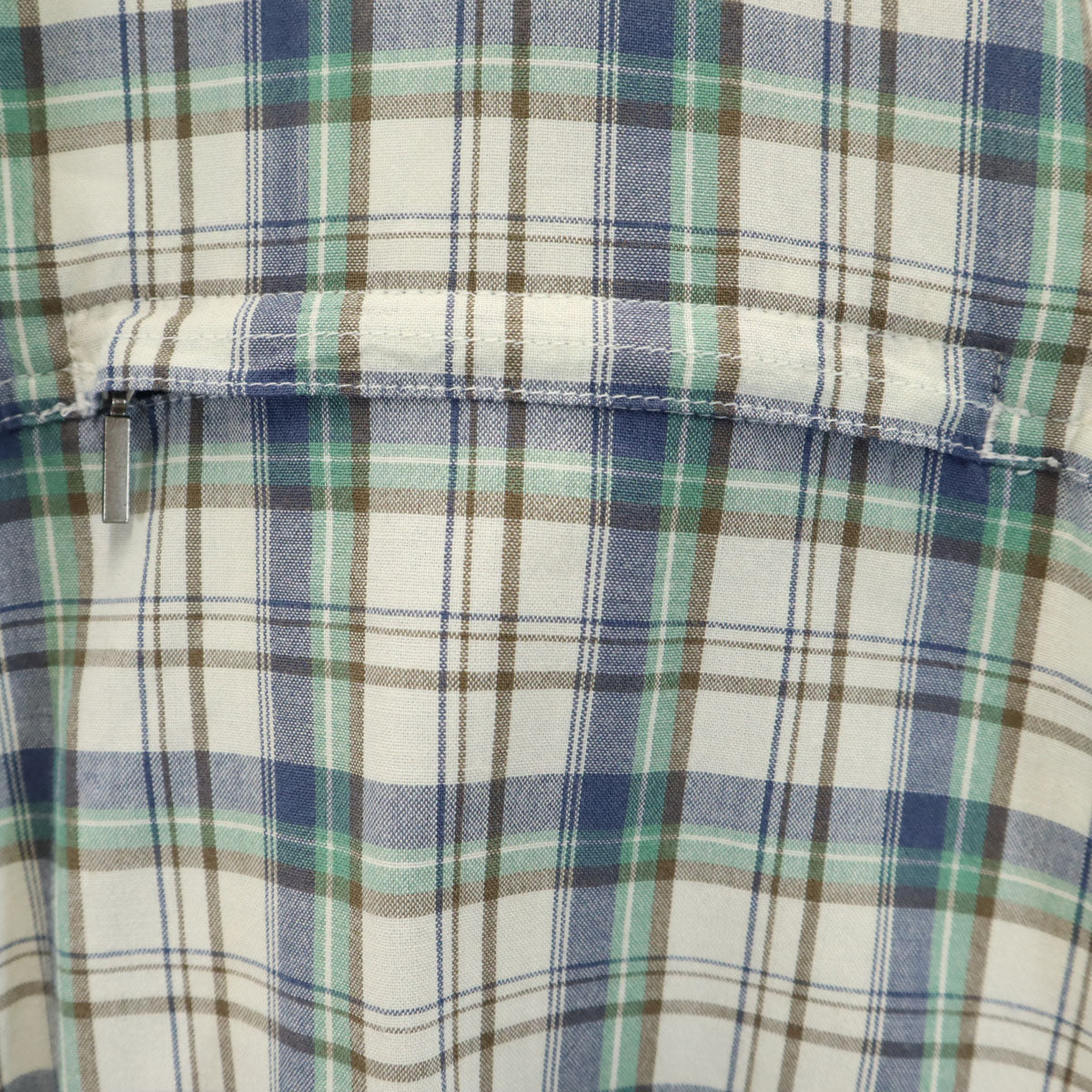 THE NORTH FACE ノースフェイス チェック柄 長袖 ベンチレーション シャツ M アイボリー系 ロールアップ袖 メンズ