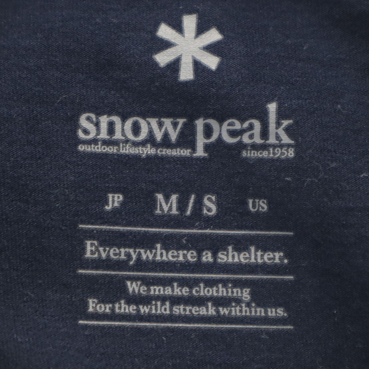 snowpeak スノーピーク 長袖 Tシャツ M ネイビー ロンT メンズ
