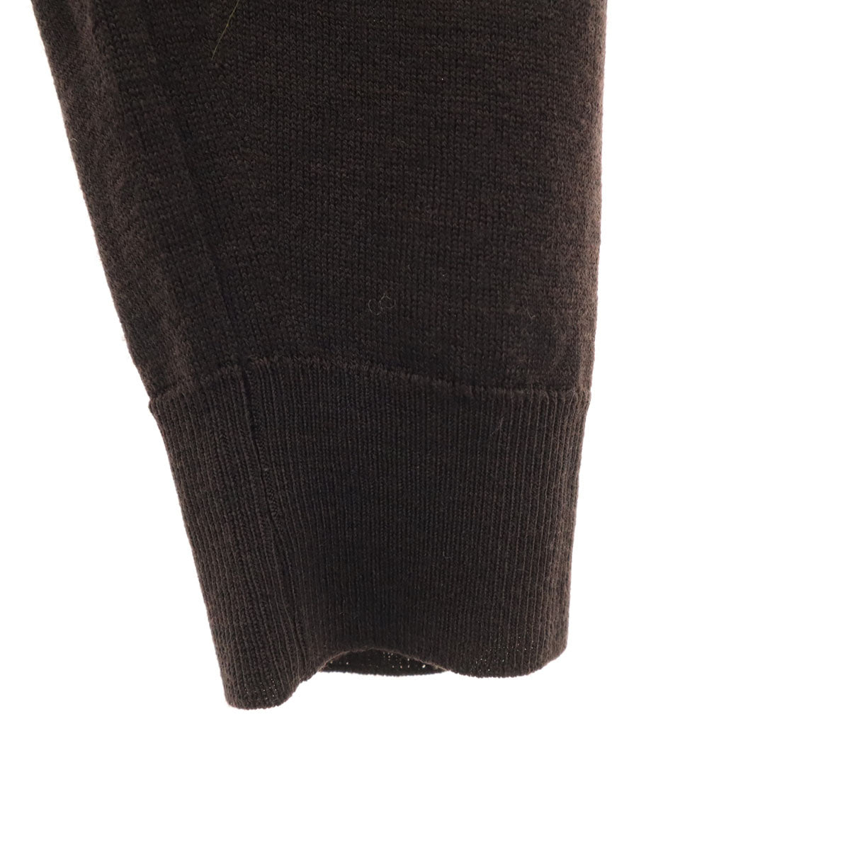 JOHN SMEDLEY ジョンスメドレー イギリス製 長袖 Vネック ニット M ダークブラウン セーター メンズ