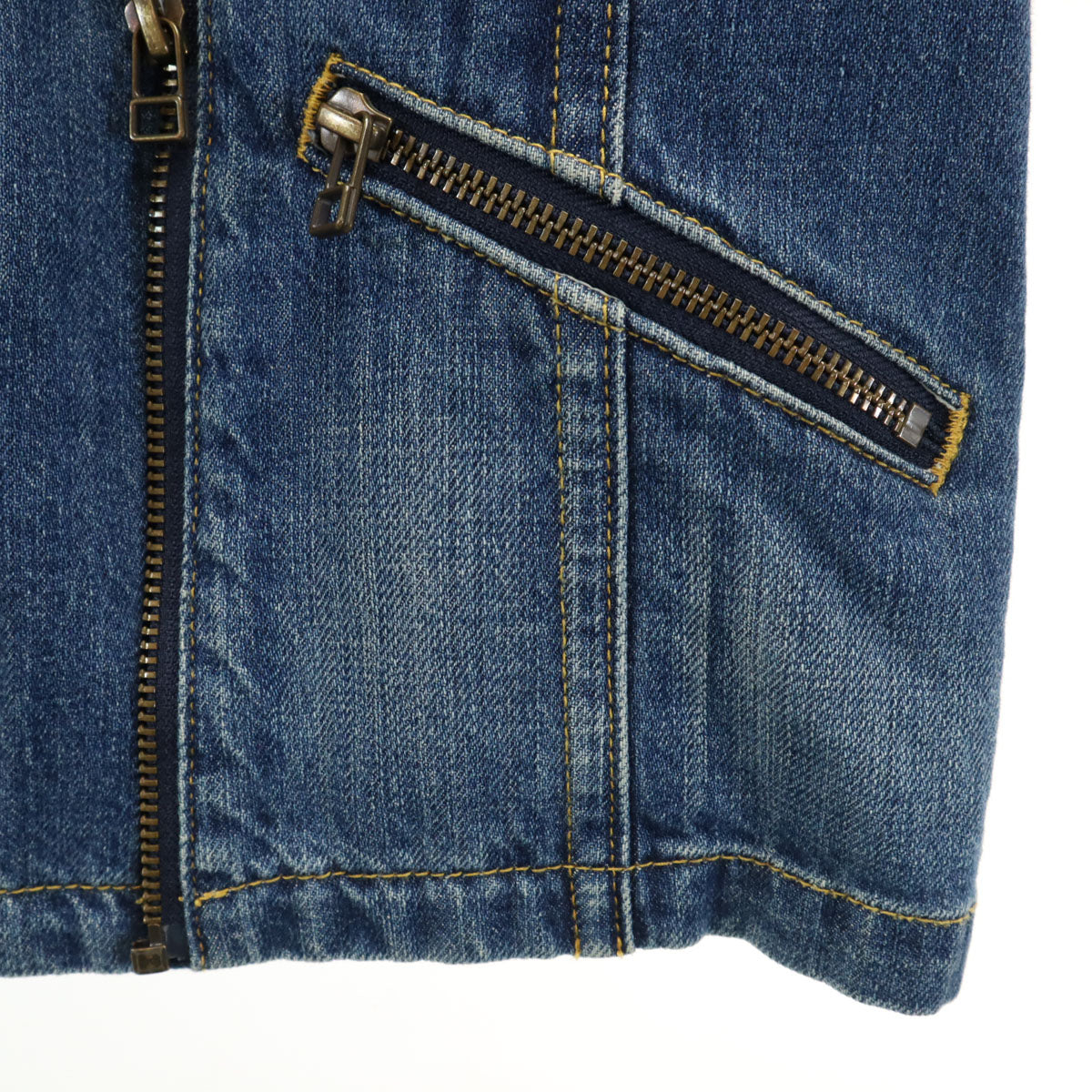 LANVIN en Bleu ランバンオンブルー デニムジャケット 38 ウォッシュブルー ジージャン レディース