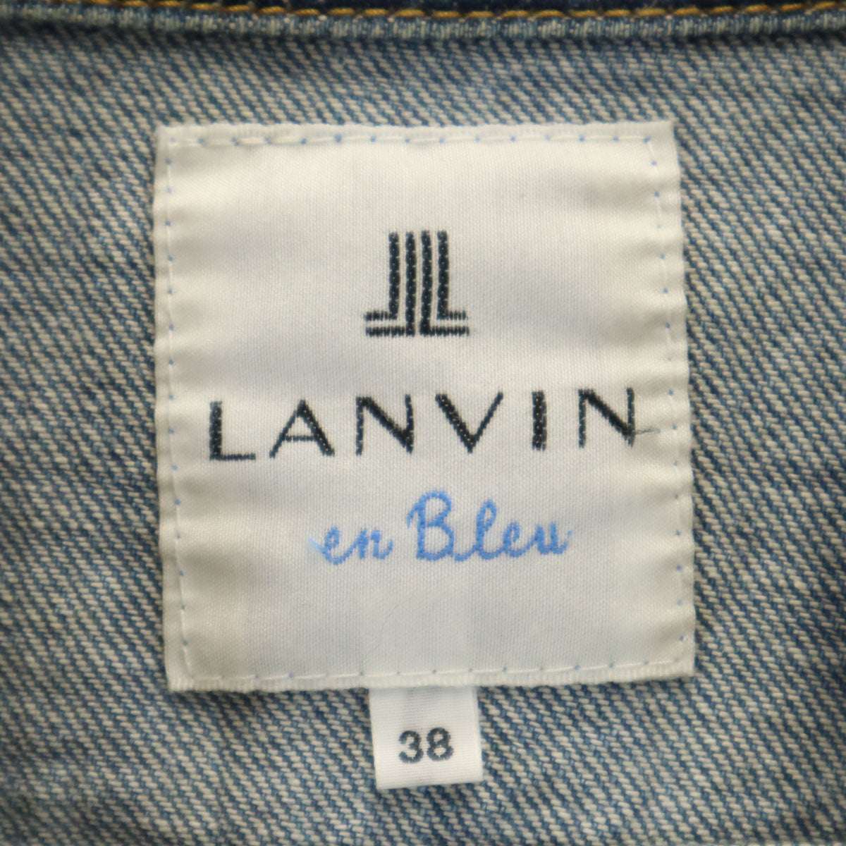 LANVIN en Bleu ランバンオンブルー デニムジャケット 38 ウォッシュブルー ジージャン レディース