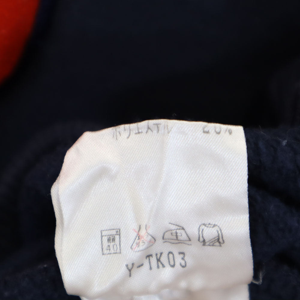 FILA フィラ 90s オールド ロゴ刺繍 長袖 スウェットパーカー S ネイビー メンズ