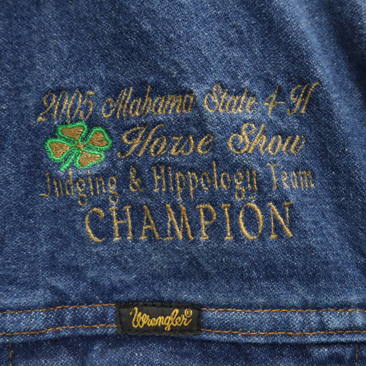 Wrangler ラングラー バック刺繍 ホースショー デニムジャケット ウォッシュブルー ジージャン トラッカー メンズ
