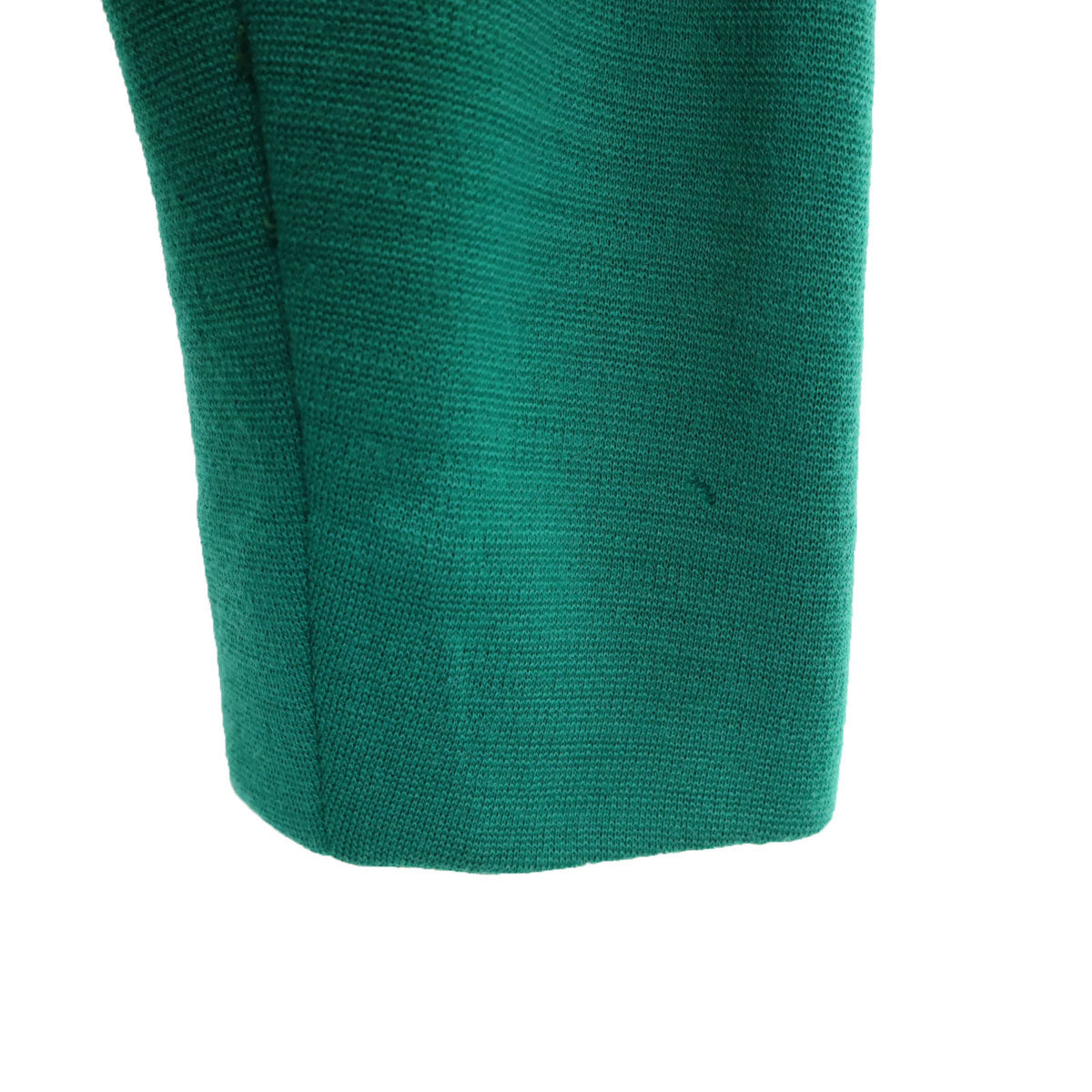 LANVIN BOUTIQUE ランバン ブティック 80s フランス製 ヴィンテージ ノーカラージャケット 38 グリーン レディース