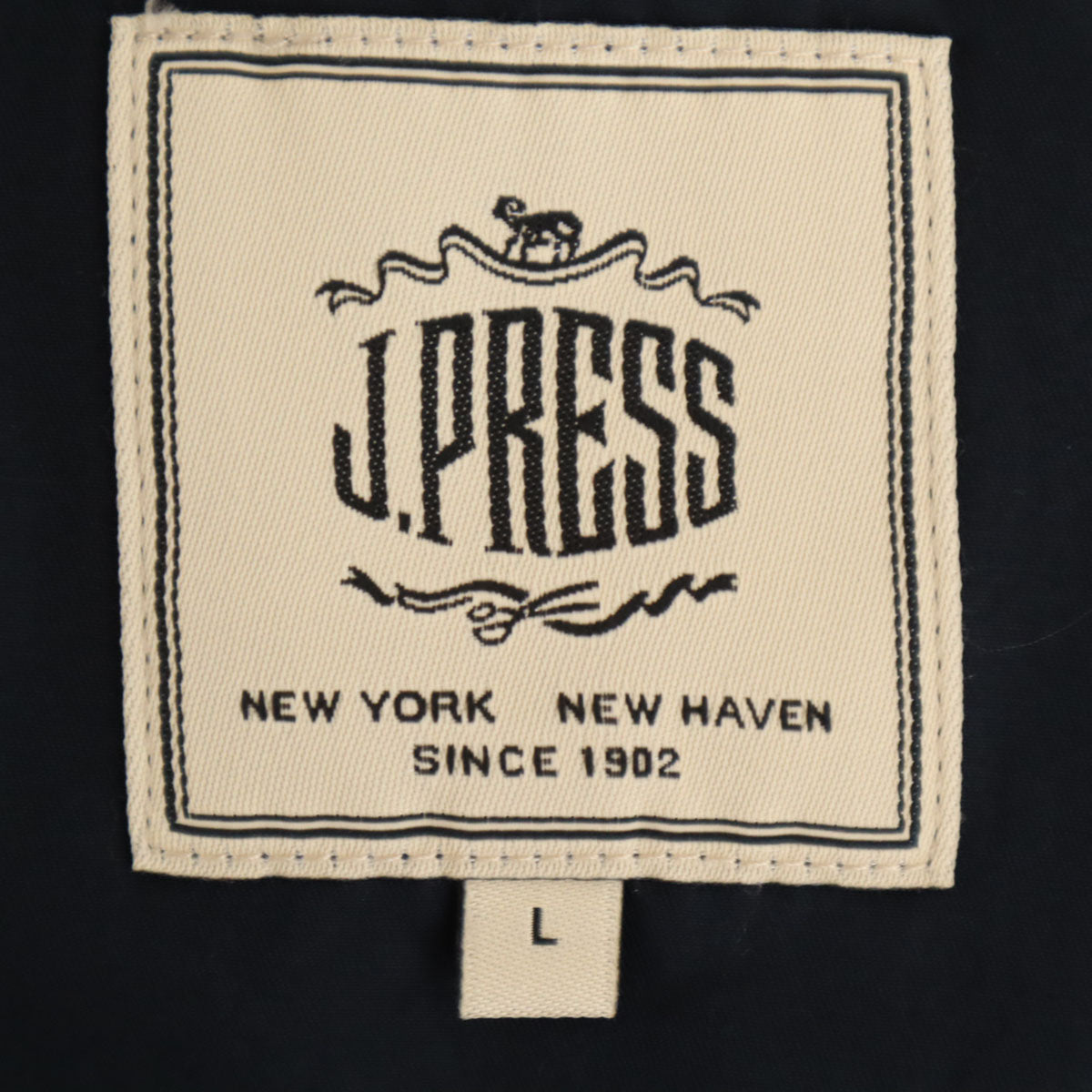 J.PRESS ジェイプレス ドライバーズ ジャケット L 濃紺 メンズ